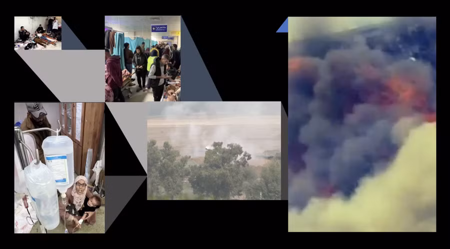 Dải Gaza trải qua ngày giao tranh các liệt từ khi Israel tiến hành chiến dịch trên bộ chống Hamas. Ảnh: AFP, Reuters, THX