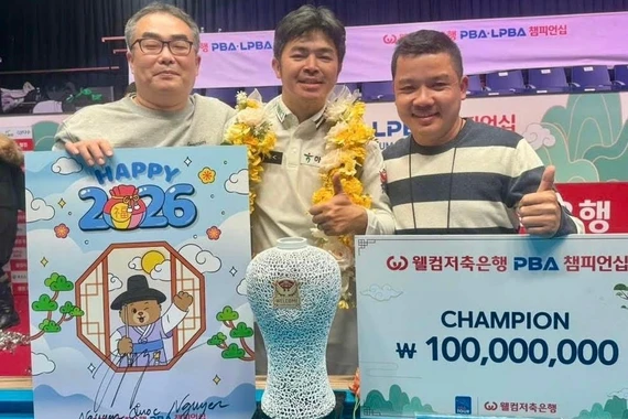 Nguyễn Quốc Nguyện đăng quang ở PBA Tour, giành 1,8 tỷ đồng tiền thưởng.