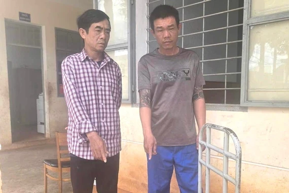 Công an phường Hội Phú bắt 2 “siêu trộm”.