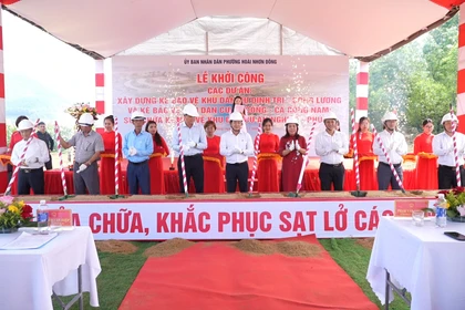 Hoài Nhơn Đông khởi công các dự án kè bảo vệ khu dân cư