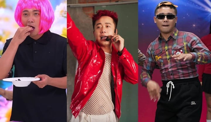 Quang Linh làm đủ trò để câu kéo người xem. Quang Linh làm đủ trò để câu kéo người xem.