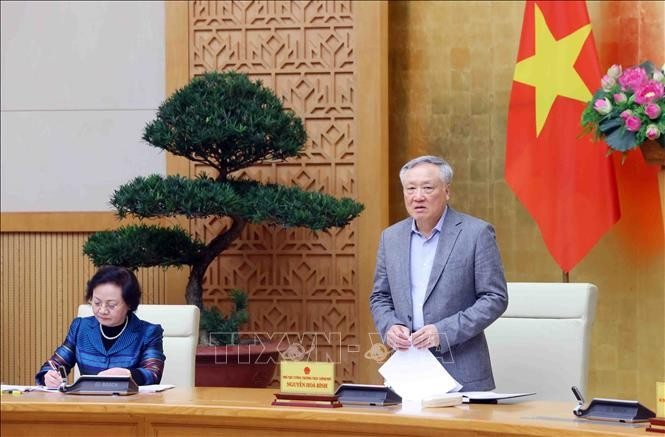 Phó Thủ tướng Thường trực Nguyễn Hòa Bình chủ trì Phiên họp lần thứ nhất Ban chỉ đạo thực hiện sắp xếp, tổ chức lại đơn vị hành chính các cấp và xây dựng mô hình tổ chức chính quyền địa phương hai cấp, ngày 13/3/2025. Ảnh: Phạm Kiên/TTXVN Phó Thủ tướng Thường trực Nguyễn Hòa Bình chủ trì Phiên họp lần thứ nhất Ban chỉ đạo thực hiện sắp xếp, tổ chức lại đơn vị hành chính các cấp và xây dựng mô hình tổ chức chính quyền địa phương hai cấp, ngày 13/3/2025. Ảnh: Phạm Kiên/TTXVN