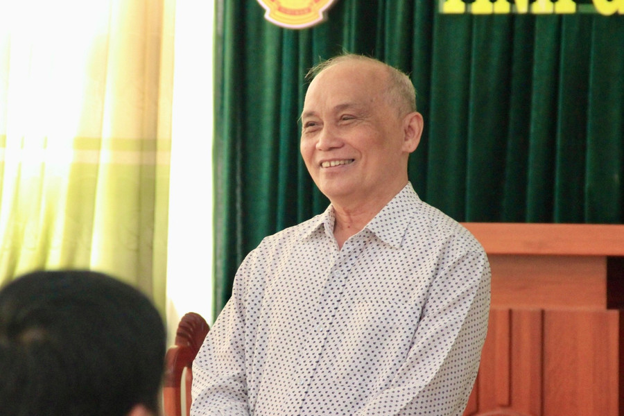 PGS.TS. Nguyễn Danh – Chủ tịch Liên hiệp các Hội Khoa học và Kỹ thuật tỉnh báo cáo tại Hội nghị. Ảnh: Hoàng Hoài img-5436.jpg