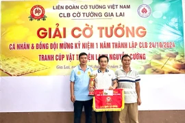 Kỳ thủ Trần Quang Nhật vô địch Giải Cờ tướng tranh cúp vật tư điện lạnh Nguyễn Cường.