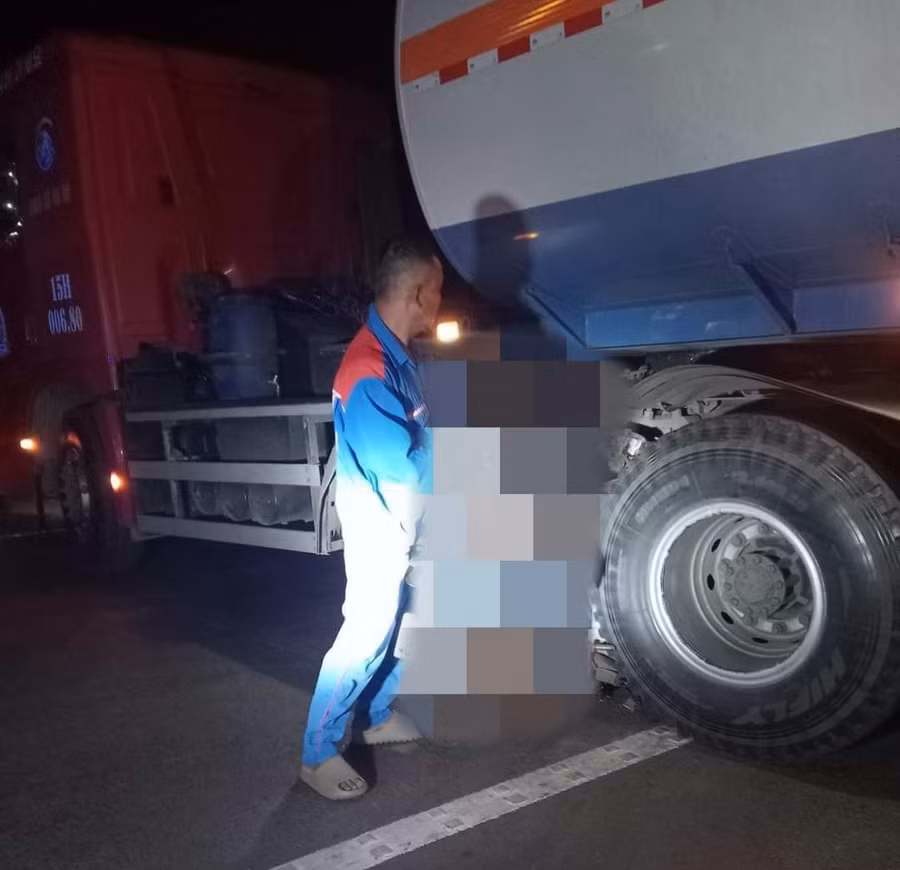 Hiện trường vụ va chạm giao thông. Ảnh: người dân cung cấp