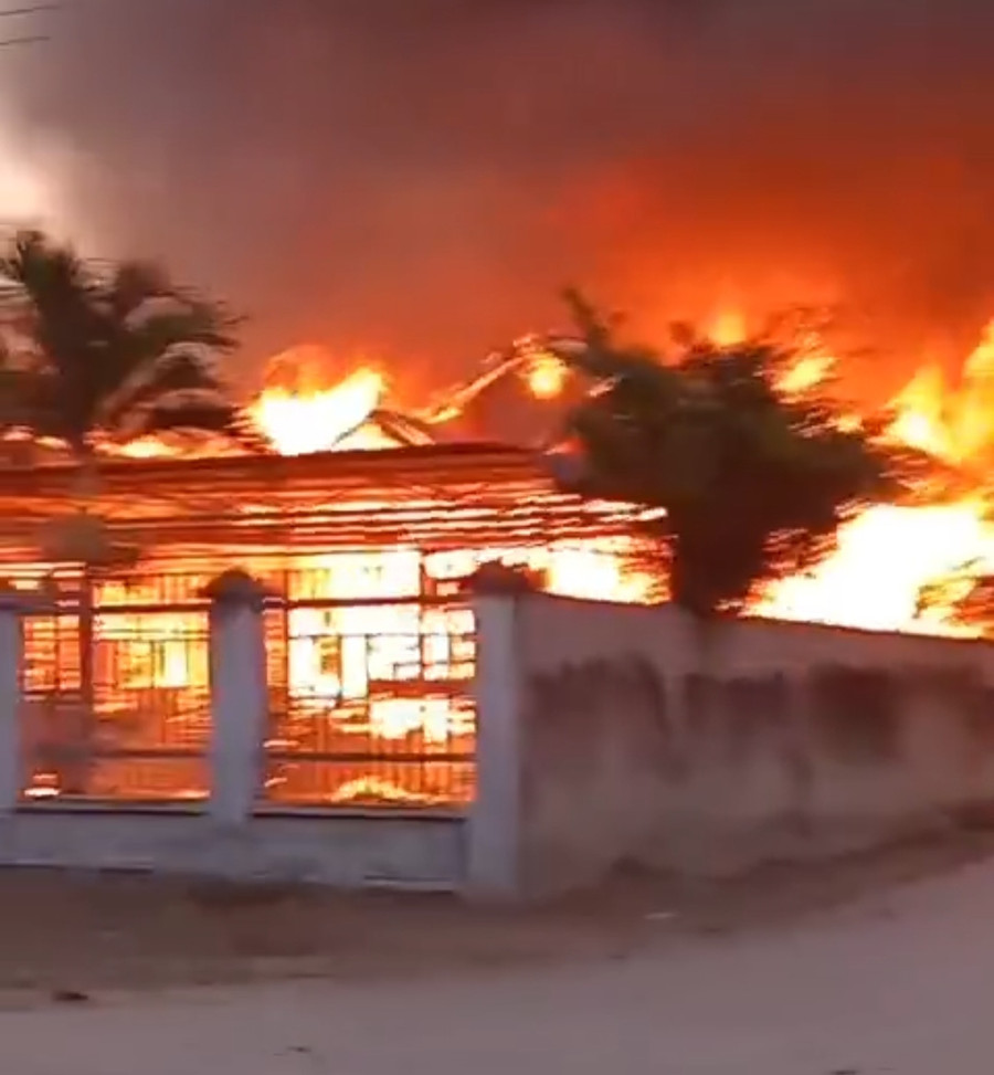 Hiện trường xảy ra vụ cháy nhà bà Nay H'Djil. Ảnh người dân cung cấp