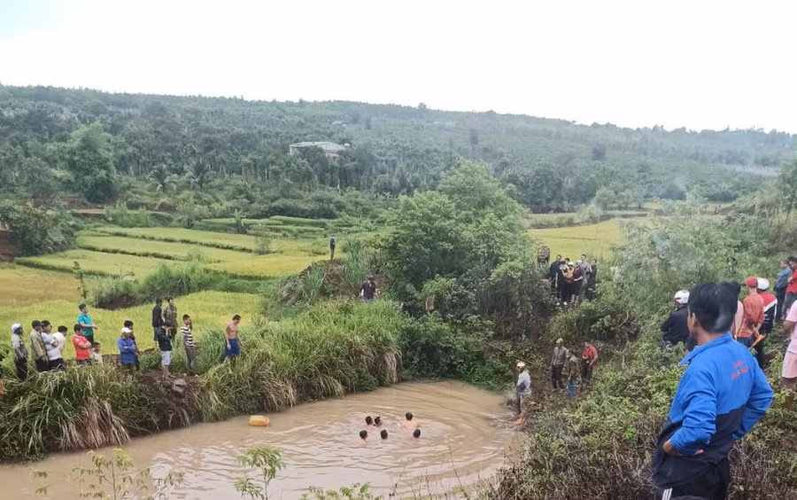 Hiện trường xảy ra vụ đuối nước. Ảnh: Người dân cung cấp