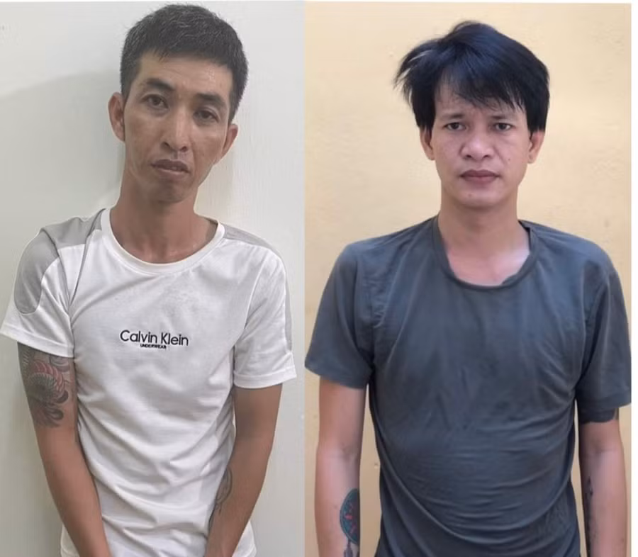 Đối tượng Lương Văn Phong (bìa trái) và Đào Quốc Phong. Ảnh: Công an huyện Krông Pa