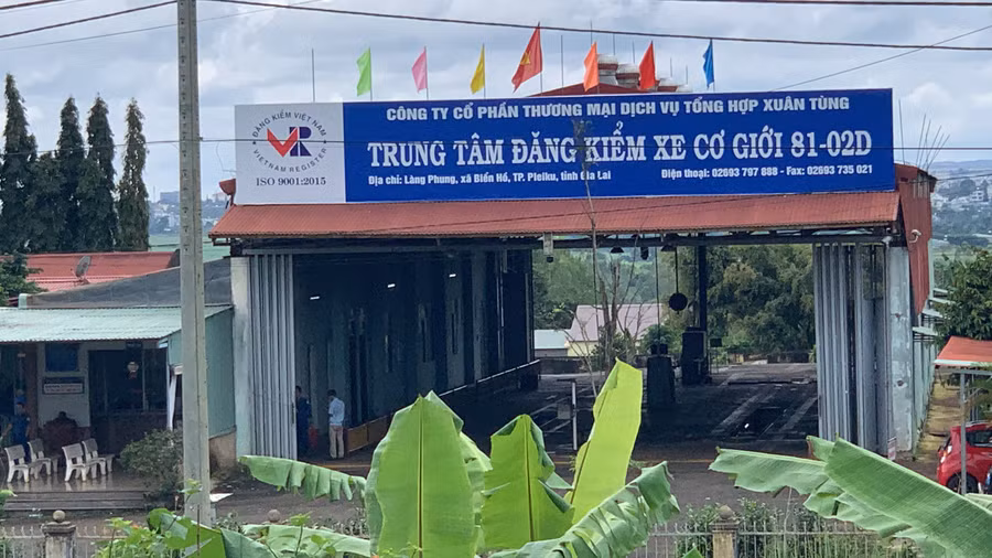 Trung tâm Đăng kiểm xe cơ giới 81-02D. Ảnh: R'Ô HOK