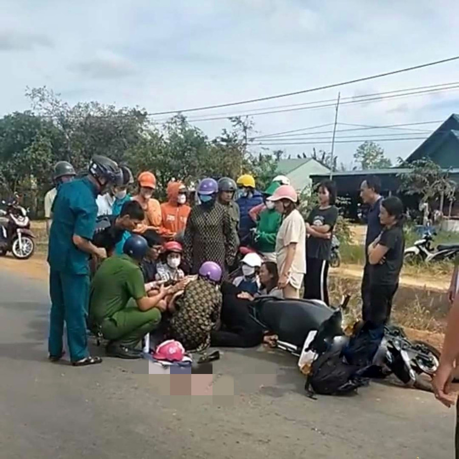 Hiện trường vụ tai nạn giao thông. Ảnh: người dân cung cấp Hiện trường vụ tai nạn giao thông. Ảnh: người dân cung cấp