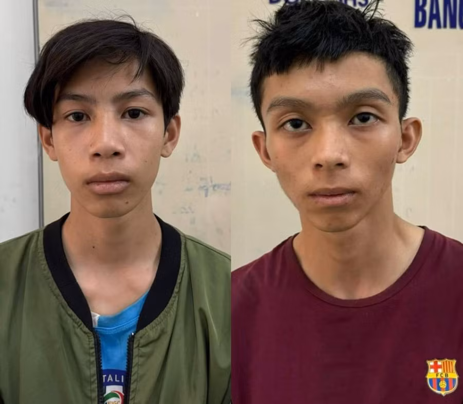 Cơ quan Cảnh sát Điều tra Công an TP. Pleiku đã ra quyết định tạm giữ hình sự đối tượng Nguyễn Tấn Phát (bìa phải) và Trần Minh Tú. Ảnh: Công an TP. Pleiku.