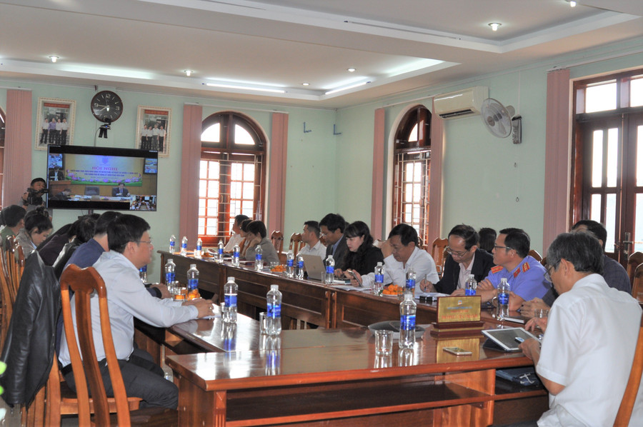 Quang cảnh hội nghị trực tuyến tại điểm cầu Gia Lai. Ảnh: R'Ô HOK Quang cảnh hội nghị trực tuyến tại điểm cầu Gia Lai. Ảnh: R'Ô HOK