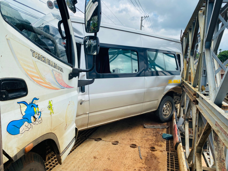 Hiện trường vụ va chạm giao thông. Ảnh: Thế Duy