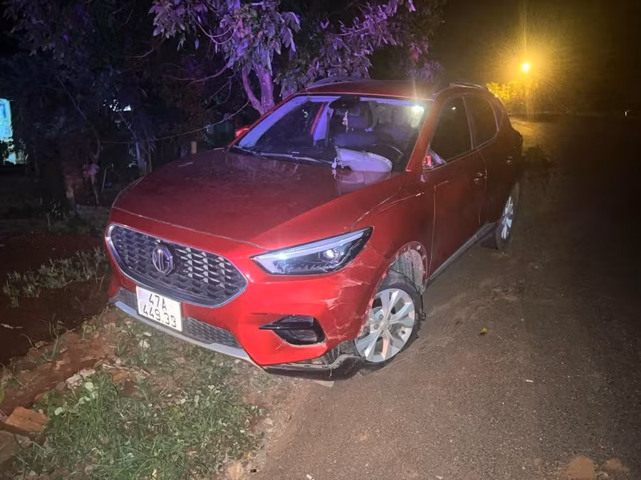 Xe ô tô của ông Tuấn thời điểm xảy ra vi phạm. Ảnh: T.T