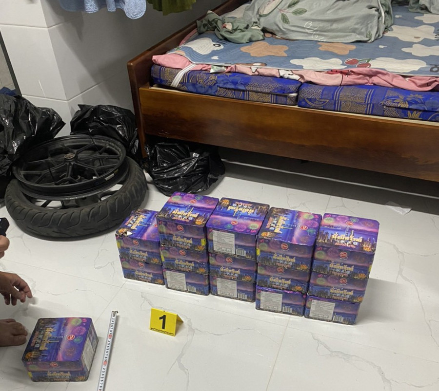 Tang vật thu giữ tại hiện trường.Ảnh: Công an thị xã An Khê