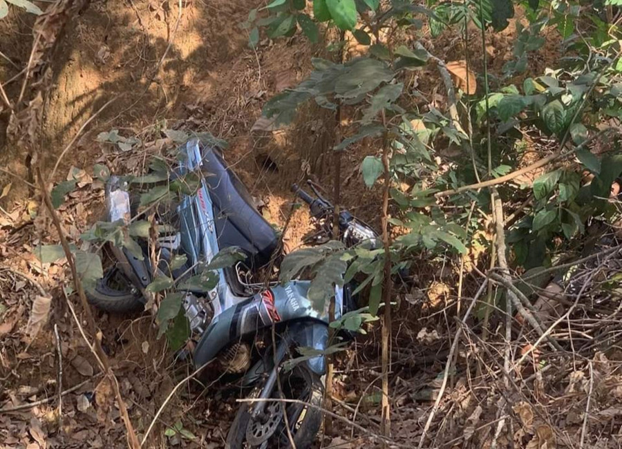 Hiện trường xảy ra vụ tai nạn. Ảnh: người dân cung cấp