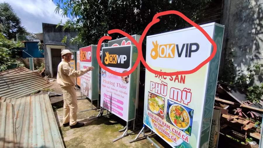 Phường Ia Kring đã rà soát, tháo gỡ các bảng hiệu quảng cáo không phép.Ảnh: L.K