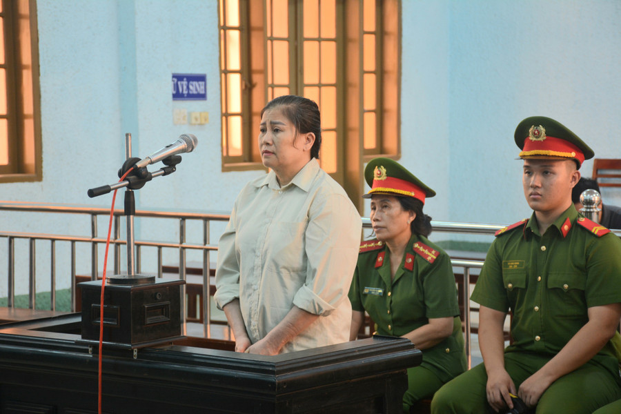 Bị cáo Lương Thị Hà tại phiên tòa.Ảnh: T.S Bị cáo Lương Thị Hà tại phiên tòa.Ảnh: T.S