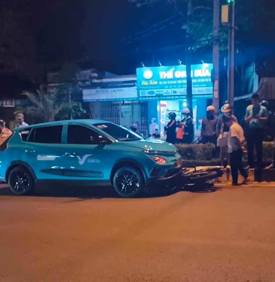 Hiện trường vụ va chạm giao thông.Ảnh: người dân cung cấp