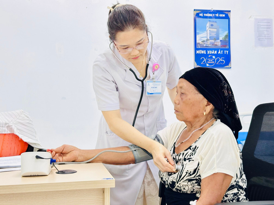 Bác sĩ Phòng khám đa khoa SYSMED Phù Đổng thăm khám sức khỏe cho người dân. Ảnh: Như Nguyện bac-si-phong-kham-da-khoa-sysmed-phu-dong-tham-kham-suc-khoe-cho-nguoi-dan-anh-nhu-nguyen.jpg