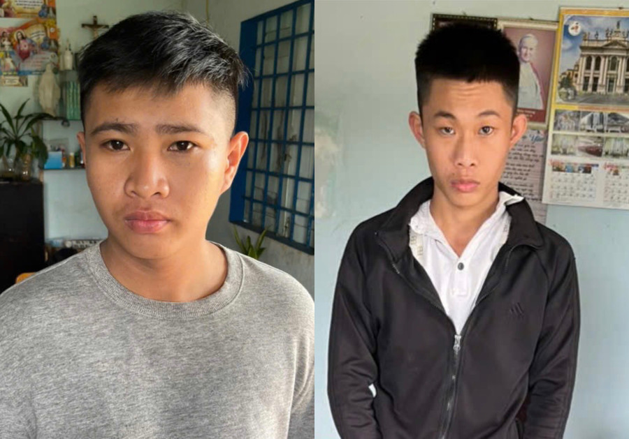 2 đối tượng Tuấn (trái) và Tú đã bị khởi tố về hành vi gây rối trật tự công cộng. Ảnh: Văn Ngọc a.jpg