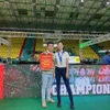 Nguyễn Lê Liên Quỳnh (phải) là VĐV Việt Nam duy nhất tham gia giải Vô địch thế giới Billiards Carom 3 băng. 