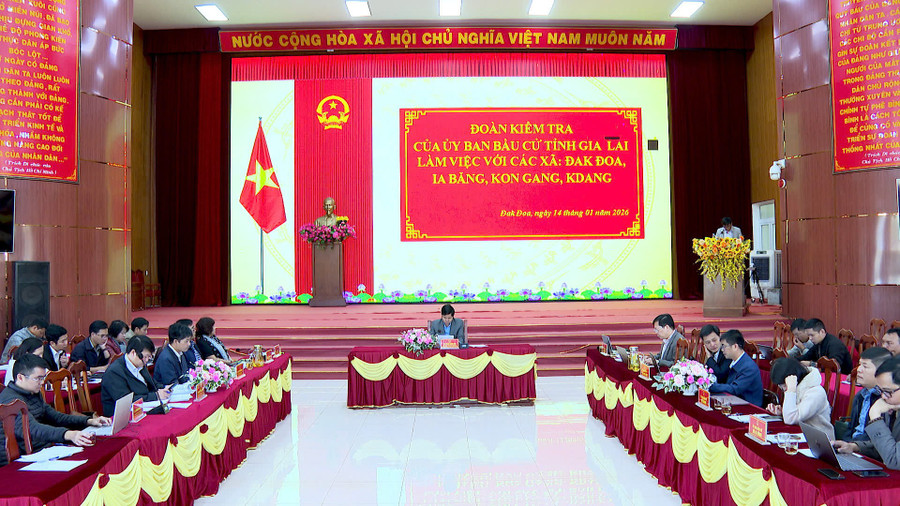 Quang cảnh buổi làm việc. Ảnh: Mạnh Hà