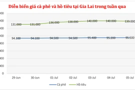 Cà phê tăng nhẹ 350 đồng, hồ tiêu quay đầu giảm 1.000 đồng