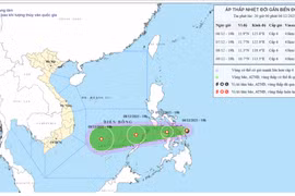 Dự báo tối 8-12, áp thấp nhiệt đới đi vào biển Đông với tốc độ 20 km/h, sức gió giật cấp 8