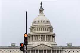 Tòa nhà Quốc hội Mỹ tại Washington D.C. Ảnh: THX/TTXVN