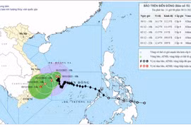 Bão số 15 đi chậm, giảm cấp dần khi tiến vào vùng biển Gia Lai-Đắk Lắk