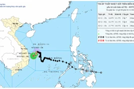 Bão số 15 đã suy yếu thành áp thấp nhiệt đới trên biển Đông