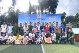 5 đội bóng Công an các xã tại huyện Đak Đoa cũ tham gia giải đấu
