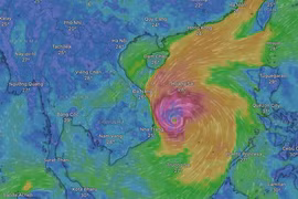Bão di chuyển chủ yếu theo hướng Tây, tốc độ khoảng 25 km/h.