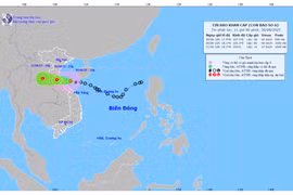 Dự báo tối 30-8, bão số 6 đi vào đất liền và suy yếu dần