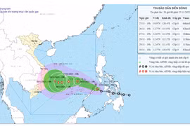 Áp thấp nhiệt đới đã mạnh lên thành bão, di chuyển 20-25 km/h