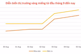 Tiếp tục lập đỉnh mới, vàng trong nước neo ở mức 134,4 triệu đồng/lượng