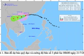 Bão số 3 cách Quảng Ninh-Hải Phòng 220 km, giật cấp 11, một số nơi có mưa to đến rất to