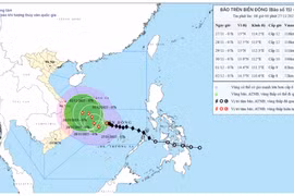 Bão số 15 giảm tốc, di chuyển chậm theo hướng Tây Tây Bắc trên biển Đông