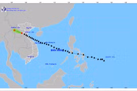 Bản đồ quỹ đạo bão số 10