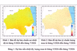Từ giữa tháng 4 xuất hiện những đợt mưa chuyển mùa trên khu vực phía Tây tỉnh