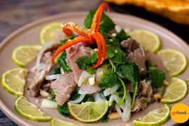 Bò tái chanh xếp thứ 38 món dùng chanh ngon nhất thế giới