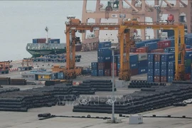 Quang cảnh cảng hàng hóa tại Pyeongtaek, cách thủ đô Seoul 60km về phía Nam. Ảnh: Yonhap/TTXVN