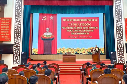 Bộ đội Biên phòng tỉnh Gia Lai phát động phong trào thi đua "Đổi mới sáng tạo, phát triển KHCN, chuyển đổi số, chuyển đổi xanh”