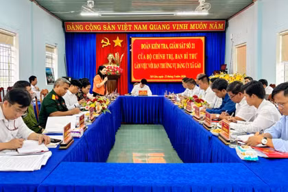 Đoàn Kiểm tra, giám sát số 21 của Bộ Chính trị, Ban Bí thư làm việc với Ban Thường vụ Đảng ủy xã Gào