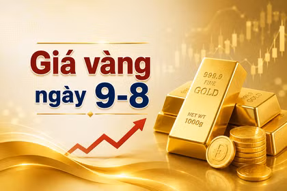 Giá vàng ngày 9-8: Nhiều thương hiệu cùng lên 144 triệu đồng/lượng