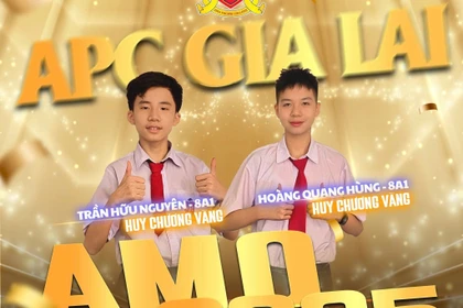 2 học sinh Trần Hữu Nguyên và Hoàng Quang Hùng đã xuất sắc giành huy chương vàng tại “đấu trường” Toán học AMO - American Mathematics Olympiad 2025.