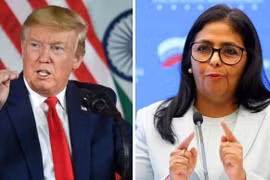 Tổng thống Mỹ Donald Trump và Tổng thống lâm thời Venezuela Delcy Rodriguez lần đầu tiên điện đàm. Ảnh: India Today