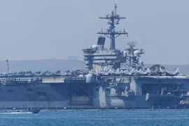Nhóm tàu sân bay USS Abraham Lincoln đã đến Trung Đông. Ảnh: Yemen Online