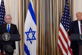 Tổng thống Mỹ Donald Trump đã công bố kế hoạch 21 điểm về hòa bình tại Dải Gaza. Ảnh: Reuters